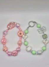 Set of 2 Phone Charms Beaded Phone Charm Chains Bag Charm Key Chains