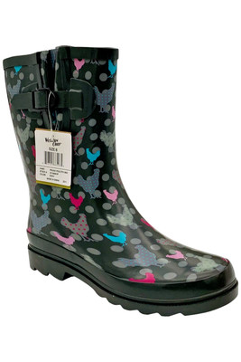 (取寄) ウエスタンチーフ レディース ウォータープルーフ ミッド レイン ブート Western Chief women Waterproof Mid Rain Boot Brushed Petals Western Chief Women's Waterproof Mid Rain Boot Polka Poultry | eBay