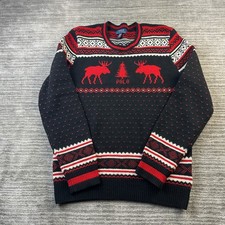 Polo Ralph Lauren Sweater Youth Extra Large Red Knit Fair Isle Holiday
