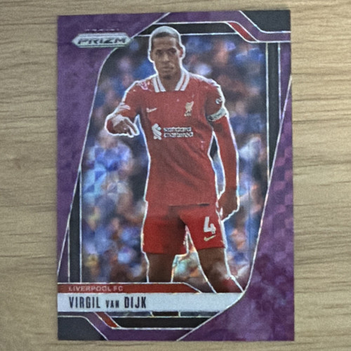 Panini Prizm Premier League 2024-25 Virgil van Dijk #52 Purple Mosaic /249