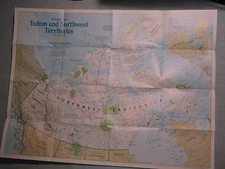 YUKON & NORTHWEST TERRITORY MAP National Geographic September 1997 MAKING CANADA