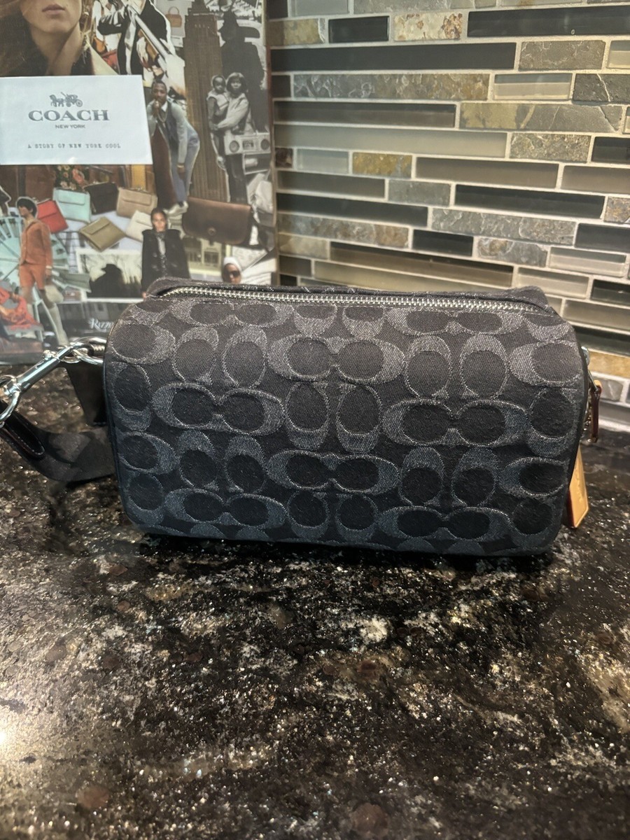Coach Axel Crossbody In Signature Denim CO945 Black | eBay