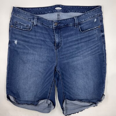 Plus Size Ladies Navy Shorts Size 10 Old Navy Womens Cuffed Jean - Main Image