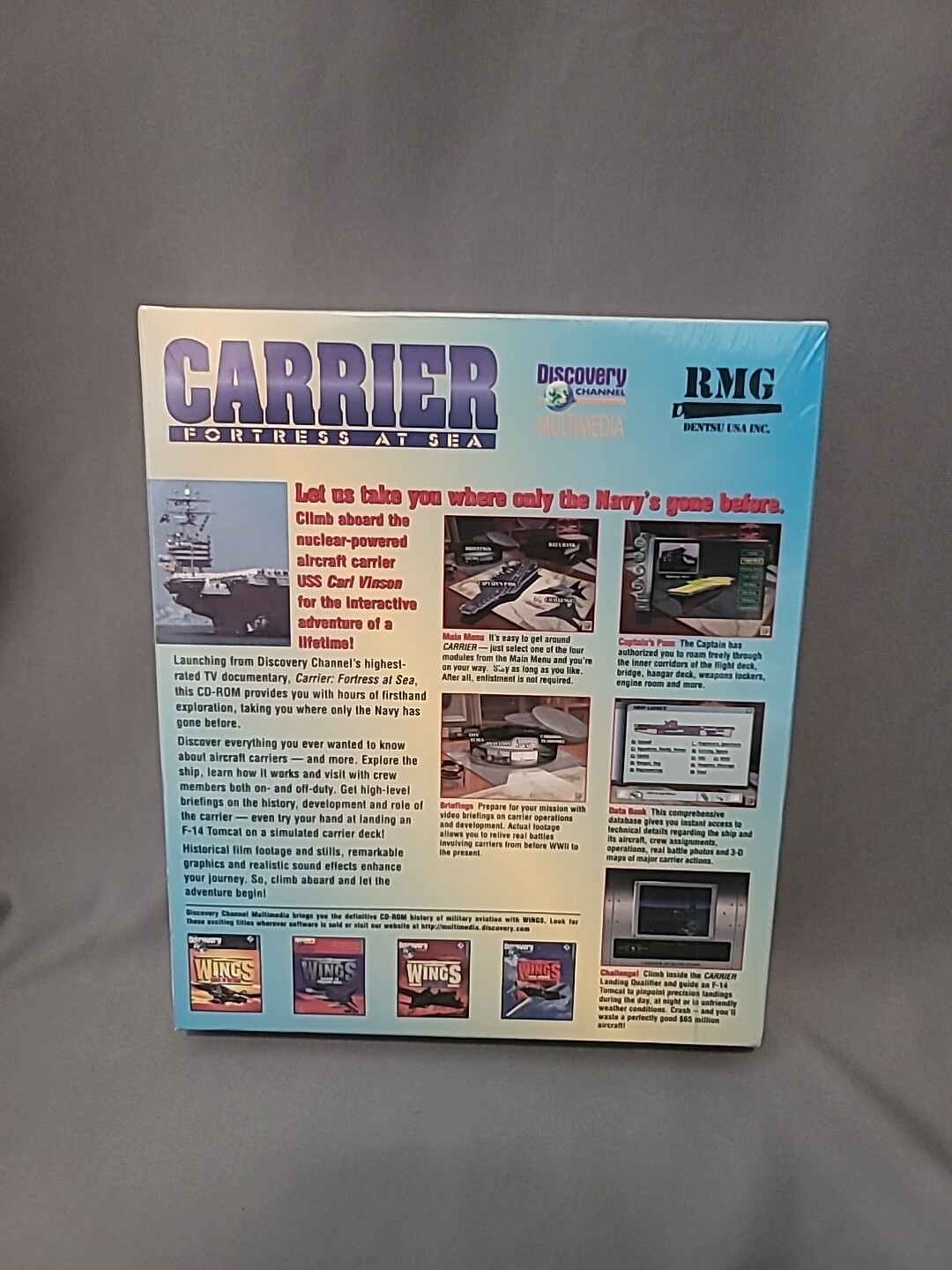 NEW Carrier Fortress at Sea PC Big Box Aircraft Carrier SIM Discovery Channel