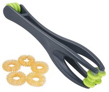 2-In-1 Finger Massager Roller with 5 Pcs Acupressure Rings for Hands Palm