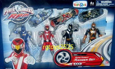 Power Rangers RPM Rapid Pursuit Set Blue Lion Red Eagle Black Wolf Gold Set New