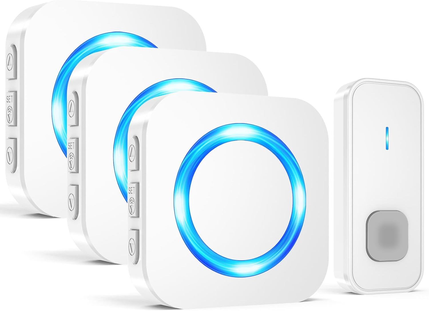 Wireless Doorbell, Waterproof Doorbell Operating at 1300-Ft Range with 55 Ringto-image