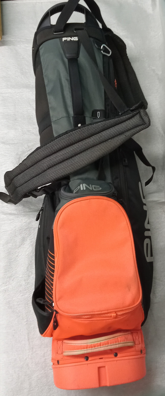 Ping 4 Series Stand Carry Golf Bag Dual Straps Black/Orange eBay