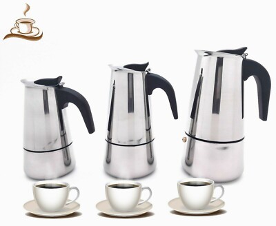 Espresso Coffee Maker Stainless Steel Body 9/6/4  Espresso Cups