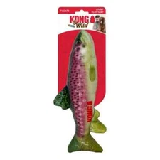KONG Wild Shieldz Fish Shaped Trout Dog Toy 11" for Medium Dogs