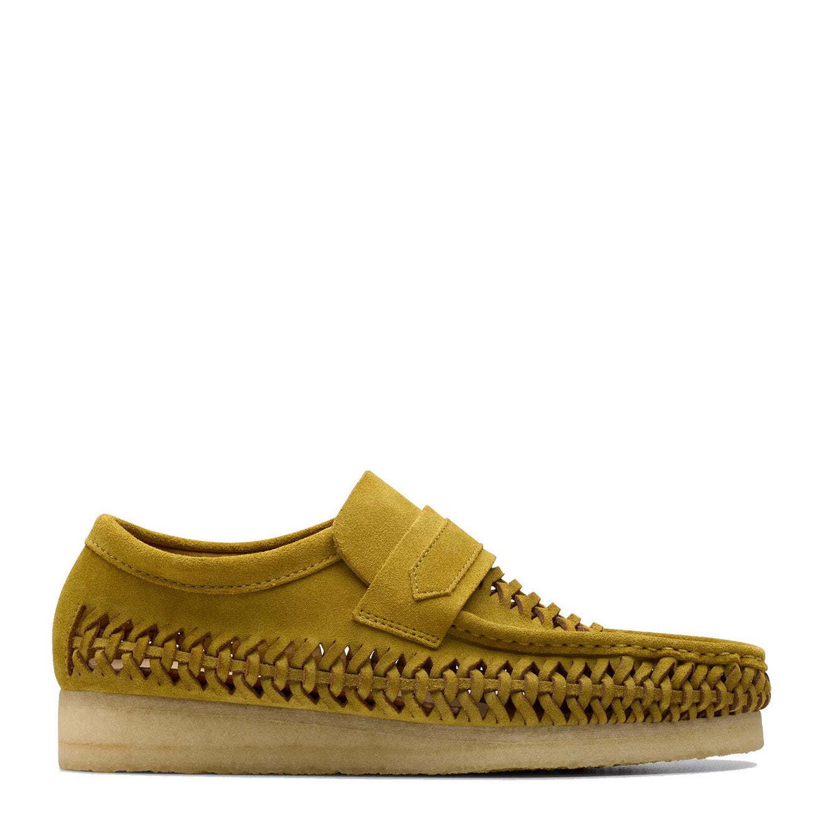 Clarks Originals Wallabee Loafer Weave Olive Suede | eBay