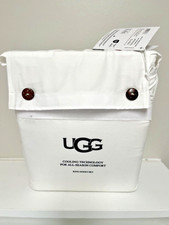UGG Alahna KING Size Sheet Set All Season Cooling Tech Wicking Bright White NEW