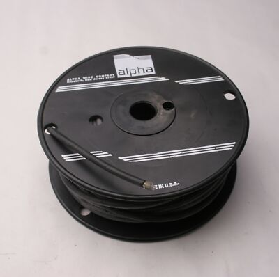 Alpha Wire 9058C Coaxial Cable Spool 20 AWG Black ~100' Tinned Copper Shielded