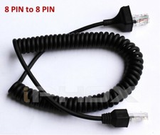 Cable Coiled RJ-45 8 Pin for KENWOOD Mobile Microphone KMC30 TK880 TK8100 K223