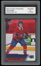 JESSE YLONEN 2021-22 UPPER DECK UD STAR HOCKEY 1ST GRADED 10 ROOKIE CARD #13