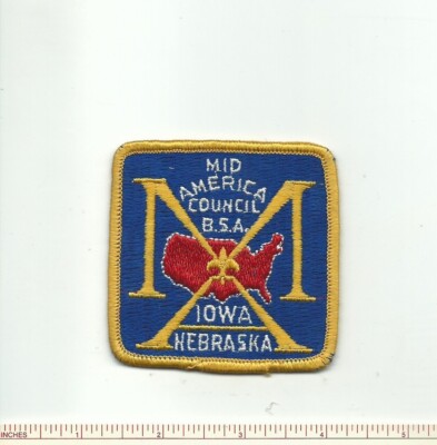 EB SCOUT BSA CP MID AMERICA COUNCIL IOWA NEBRASKA INSIGNIA PATCH BADGE IA NE !!!