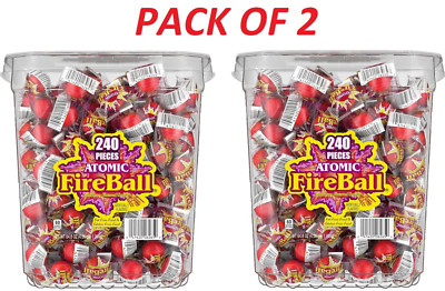 Atomic Fireball Jawbreakers , Cinnamon Flavor Individually Wrapped Candy, (240C)