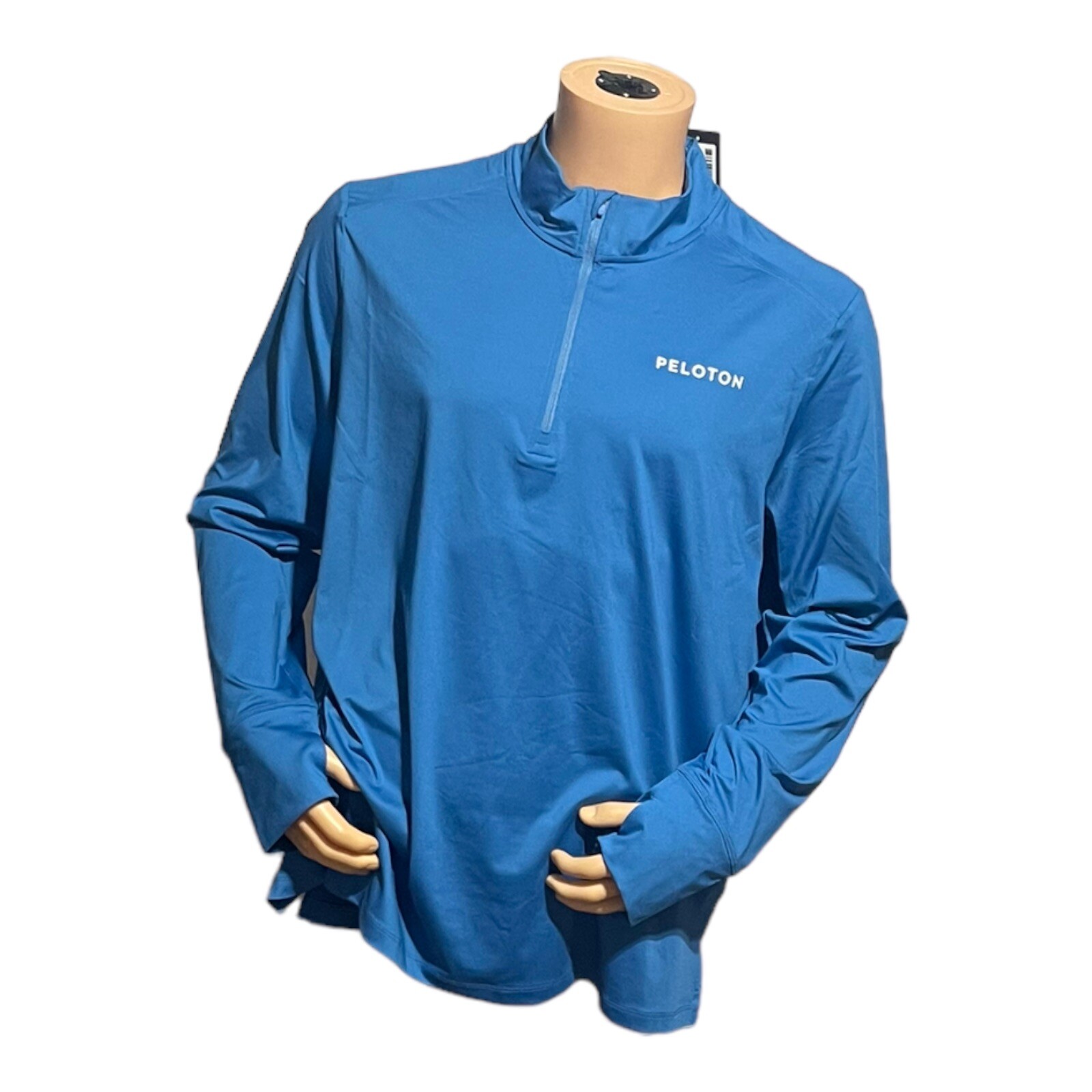 Peloton Warmup Синяя спортивная гимнастическая рубашка с длинным рукавом Poly Workout Shirt Мужская XL Новая