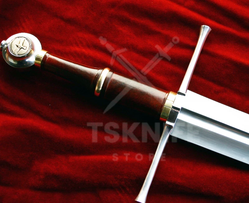 Espada Vikinga Full Tang Hecha a Mano Personalizada con Funda de Cuero Espada Edición Limitada Foto 4 de 4