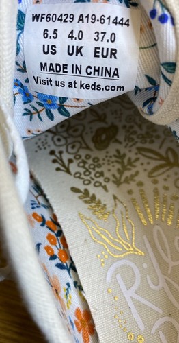 Keds Rifle Paper Triple Kick Platform Embroidered Espadrille Women’s Sz 6.5 - Picture 11 of 11