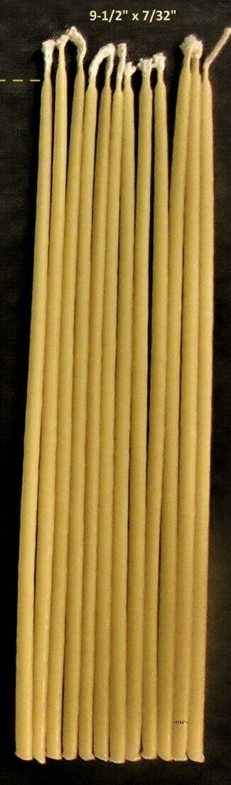 Nice Pure BEESWAX BIRTHDAY CANDLES, 100% cotton Wicks, Smokeless, Drip-less, USA