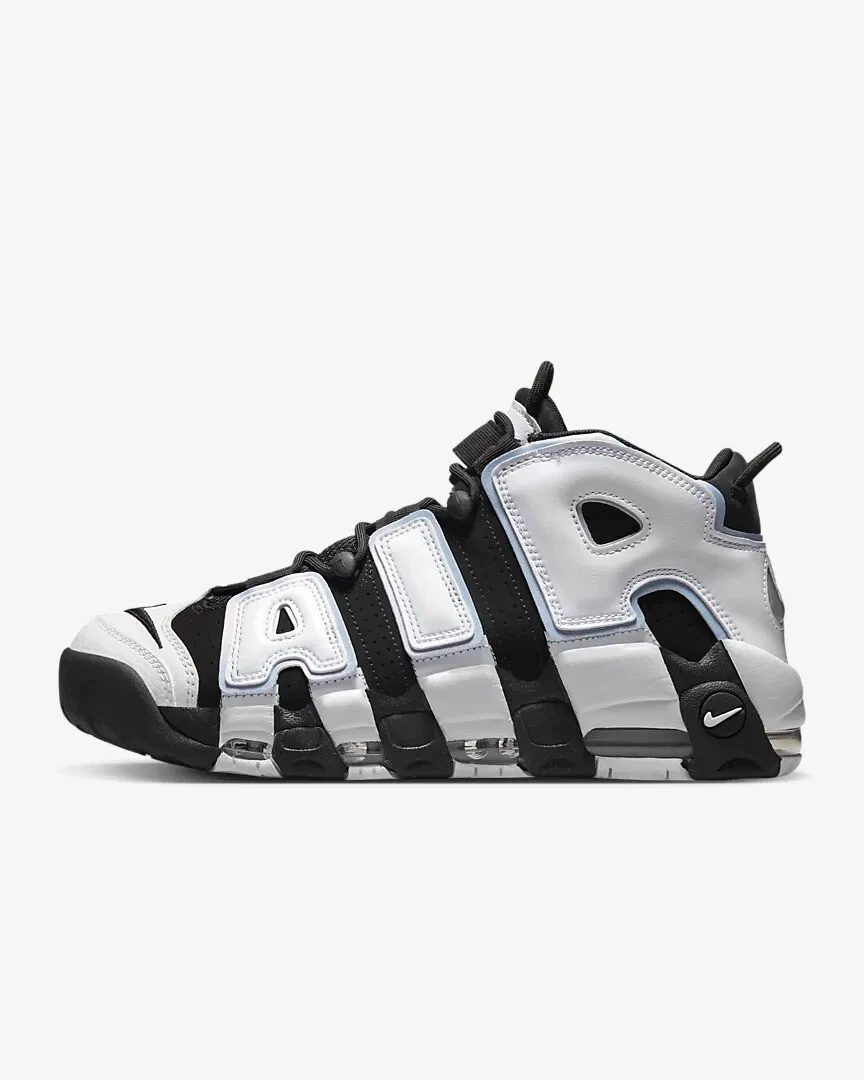 Nike Air More Uptempo 96 Mens Black White Blue Shoe Sneaker Trainer Limited