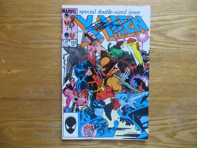 1985 VINTAGE UNCANNY X-MEN # 193 SIGNED 2X JOHN ROMITA JR. & CHRIS