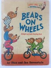 Bears on Wheels Berenstain Bright and Early Counting Vintage Childrens Book 1969