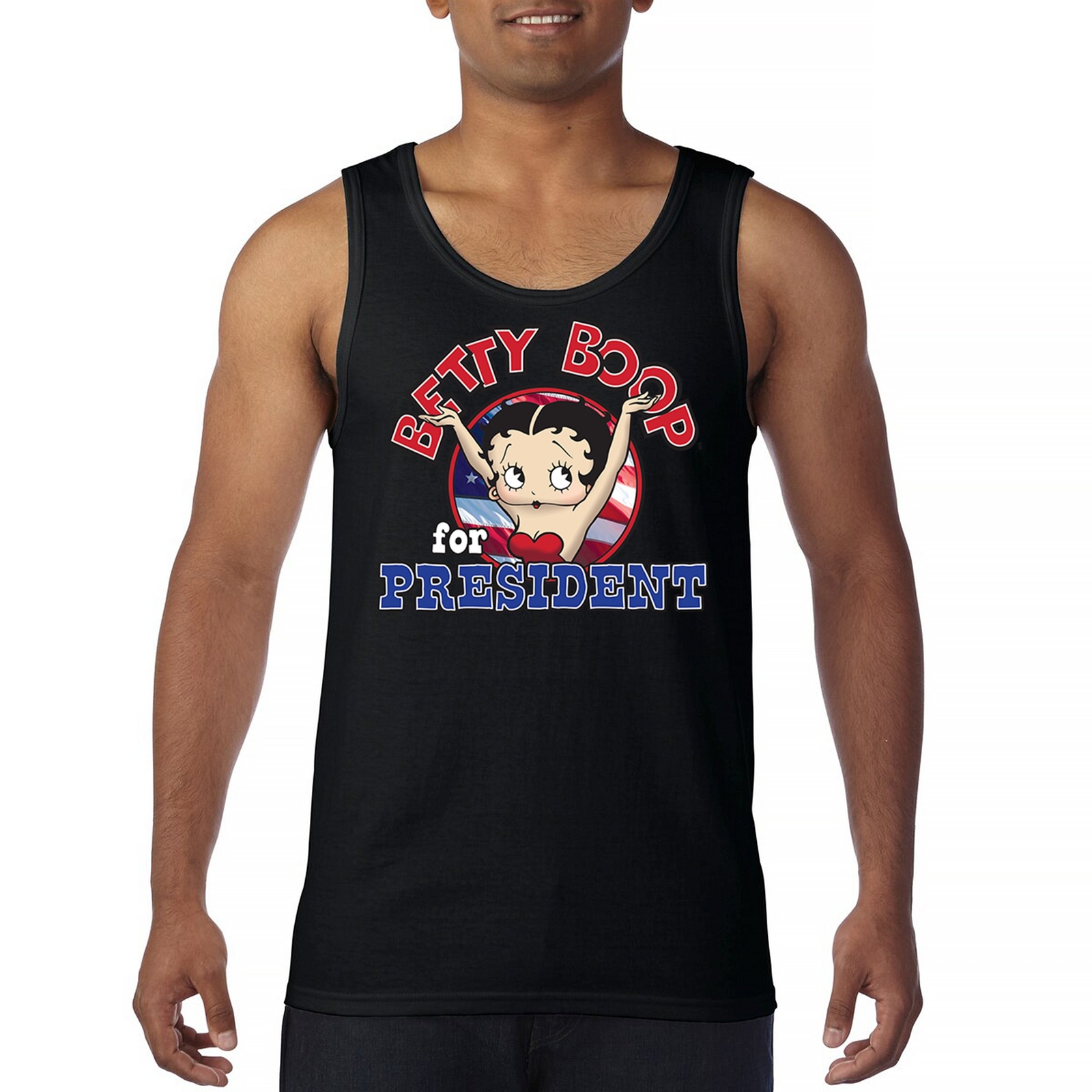 ALTRA Canotta Betty Boop For President 2024 divertente umorismo iconica cultura pop uomo top