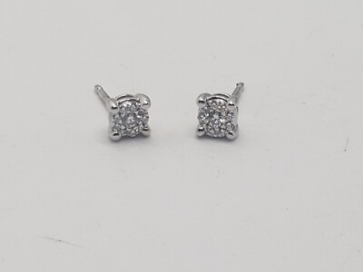 RECARLO ORECCHINI A BOTTONE PUNTO LUCE ORO BIANCO 18K E DIAMANTI