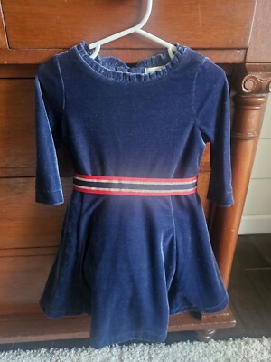 open lace back dress Velvet Party Dress-Navy Stars main image 0