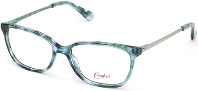 Candie's CA0155 095 Green Blue Plastic Optical Eyeglasses Frame 51-15-140 0155 A