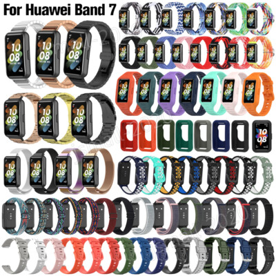   Armband für Huawei Band 7 Leder Silikon Nylon Metall Edelstahl Ersatzarmband  