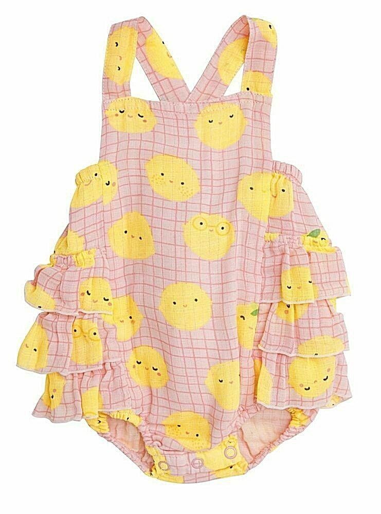 PONY Set coperta culla 3U ANGEL DEAR LEMONS Muslin & cappello da sole & SWADDLE nuova con etichette