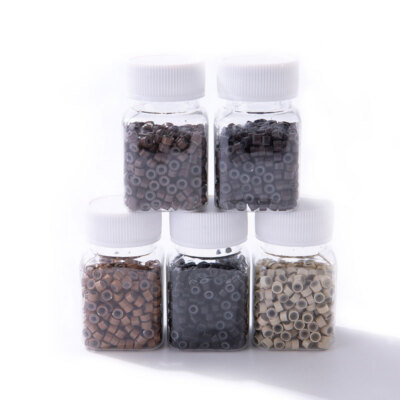 500/1000 Pcs Microring Mit Silikon 5mm Micro Ring Extensions Haarverlängerung DE