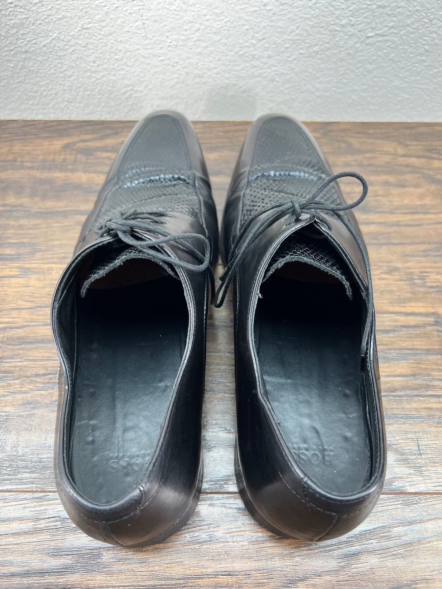 Hugo Boss Men\'s US 8 Black Leather Lizard Embossed Leather Oxfords Italy s-l400.jpg main image 4