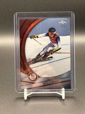 2026 Topps Chrome US Winter Olympic Nina O'Brien Red Refractor 4/5