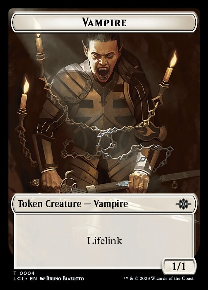 Vampire (White) Vampire Demon 0004 0006 Double Sided Token LCC MTG Near Mint