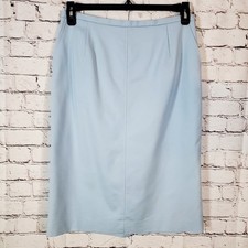 Talbots Vintage Powder Blue Pencil Skirt Size 14 Career Office Workwear
