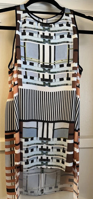 Clover  Canyon Sleeveless  top Size Small. Geometric Design. 91411