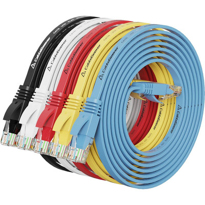 Cat 6 Ethernet Cable 5 Ft (5 Pack) (At a Cat5E Price but Higher Bandwidth) Cat6