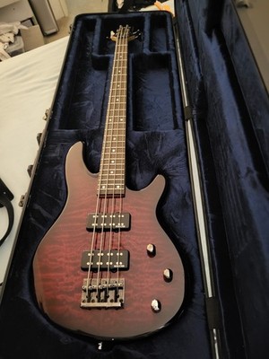 Schecter Guitar Research Raiden 4 String Bass Maroon Gloss W/ Hard Case