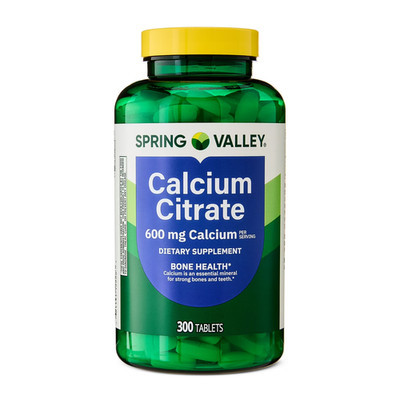 Spring Valley Calcium Citrate Tablets Dietary Supplement 600 Mg 300 Count