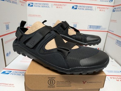 New Vivobarefoot Tracker Sandals Men's Sz 41 - US Sz 8 Obsidian Black Shoes