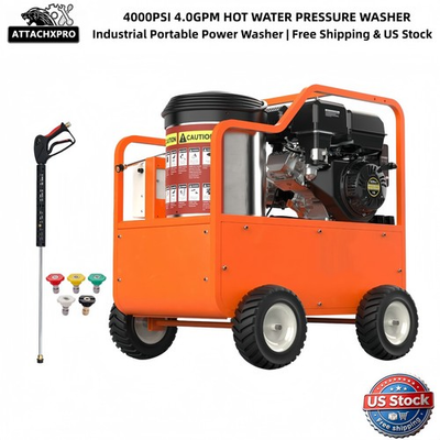 #ad 4000PSI 4GPM Hot Water Pressure Washer 13.5HP Gasoline Industrial Washer $2804.99