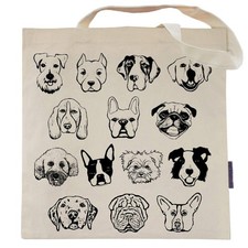 Pet Studio Art Funny Dog Tote Bag Faces of Dog