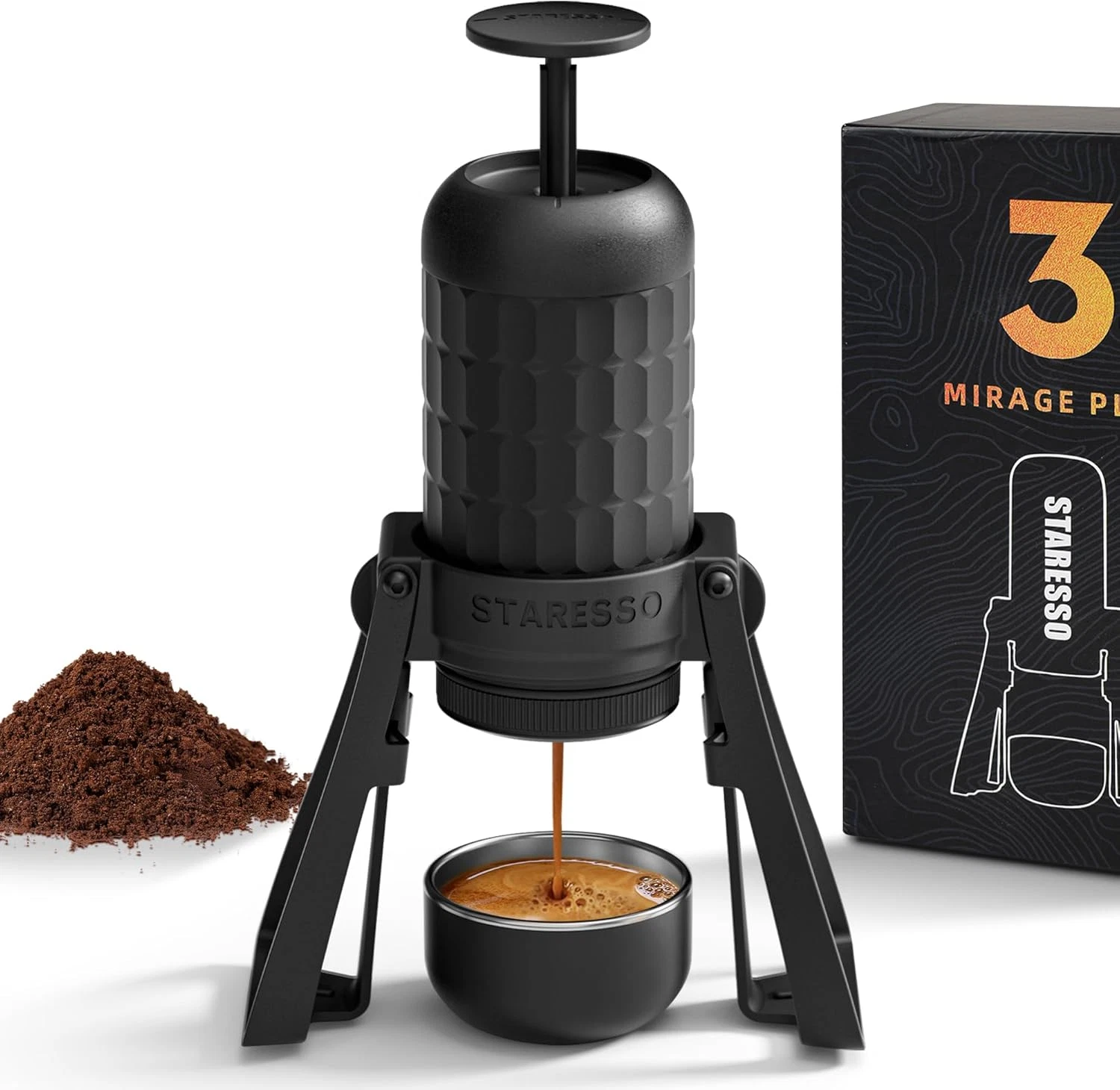 Plus SP300 Portable Espresso Maker - Manual, Non-Electric Coffee Maker