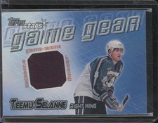 2000-01 Topps Stars Hockey TEEMU SELANNE Game Game Jersey Relic HOF NHL BIN38
