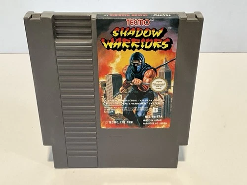 Nintendo Entertaiment System Tecmo Shadow Warriors NES-66-FRA Version Tested