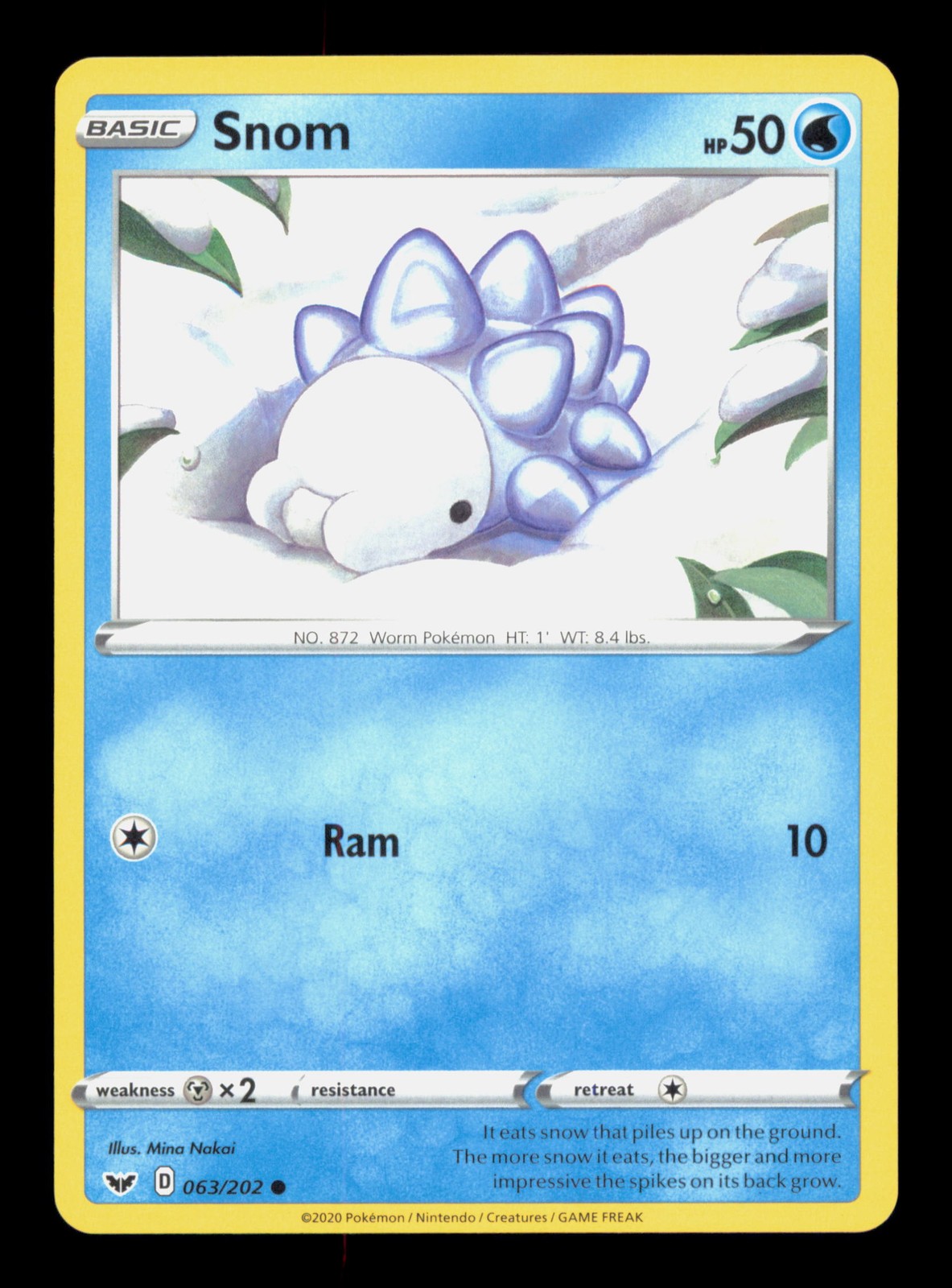 Pokemon Snom 063/202 SWSH01: Sword & Shield Base Set Common